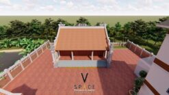 Thiết kế kiến trúc và nội thất nhà thờ họ 3 gian 2 mái tại Hà Tĩnh