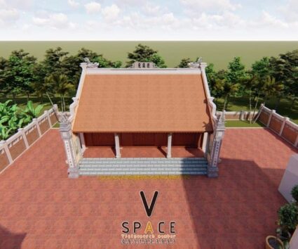 Thiết kế kiến trúc và nội thất nhà thờ họ 3 gian 2 mái tại Hà Tĩnh