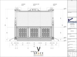 Bản vẽ thiết kế nhà thờ họ 3 gian 2 mái 95m2 đẹp truyền thống tại Lạng Sơn