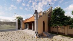 Bản vẽ thiết kế nhà thờ họ 3 gian 2 mái 95m2 đẹp truyền thống tại Lạng Sơn