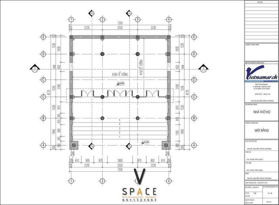 Bản vẽ thiết kế nhà thờ họ 3 gian 2 mái 60m2 phong cách truyền thống tại Thanh Hóa Bản vẽ thiết kế nhà thờ họ 3 gian 2 mái 60m2 phong cách truyền thống tại Thanh Hóa
