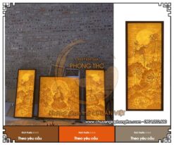 Bộ 3 tranh trúc chỉ đẹp cho không gian thờ