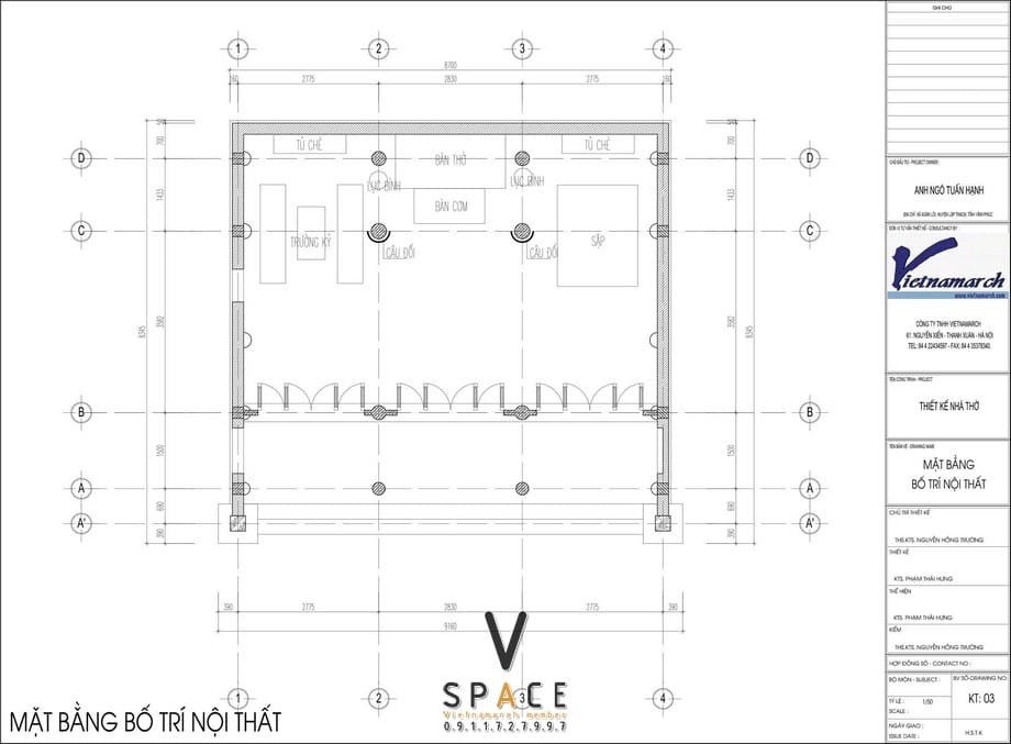 Mẫu thiết kế nhà thờ họ 3 gian 2 mái 73m2 liền nhà nhỏ tại Phú Thọ Mẫu thiết kế nhà thờ họ 3 gian 2 mái 73m2 liền nhà nhỏ tại Phú Thọ