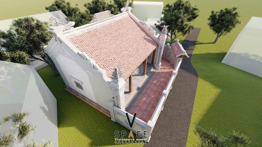 Mẫu thiết kế nhà thờ họ 3 gian 2 mái 73m2 liền nhà nhỏ tại Phú Thọ Mẫu thiết kế nhà thờ họ 3 gian 2 mái 73m2 liền nhà nhỏ tại Phú Thọ