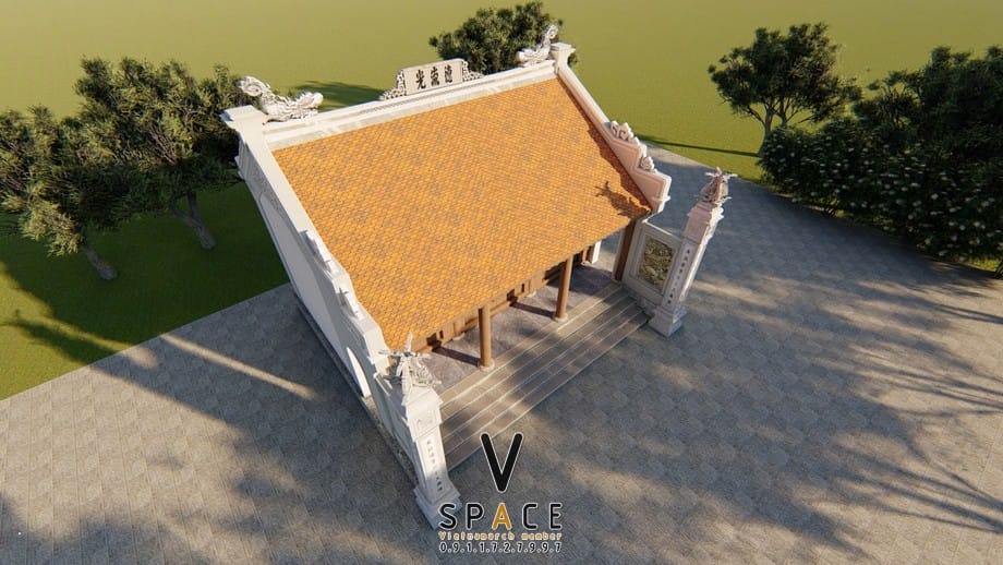 Phương án thiết kế nhà thờ họ 3 gian 2 mái 92 m2 liền nhà ở tại Quảng Ninh Phương án thiết kế nhà thờ họ 3 gian 2 mái 92 m2 liền nhà ở tại Quảng Ninh