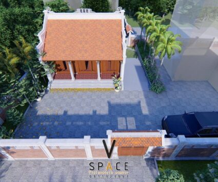 Phương án thiết kế nhà thờ họ 3 gian 2 mái phong cách kiến trúc miền Bắc tại Nghệ An