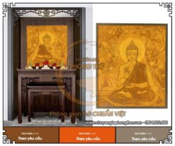 Tranh trúc chỉ bàn thờ Phật đẹp, chuẩn phong thủy