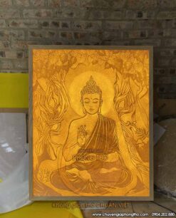 Tranh trúc chỉ bàn thờ Phật đẹp, chuẩn phong thủy