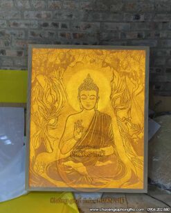 Tranh trúc chỉ bàn thờ Phật đẹp, chuẩn phong thủy