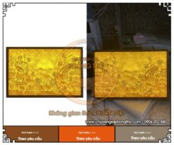 Tranh trúc chỉ đèn hoa sen mặt trời ấm áp