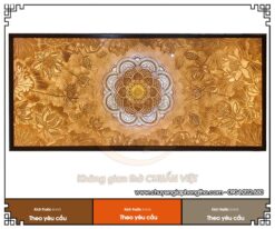 Tranh trúc chỉ hoa sen mandala trang trí phòng thờ