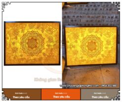 Tranh trúc chỉ hoa sen mandala trang trí phòng thờ