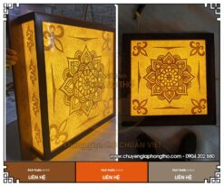 Tranh trúc chỉ ốp trần mandala tinh xảo