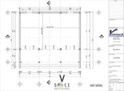 Bản vẽ thiết kế nhà thờ họ 3 gian 2 mái 90m2 có sân rộng tại Lai Châu