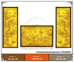 Bộ tranh trúc chỉ tùng hạc sen phúc cho phòng thờ