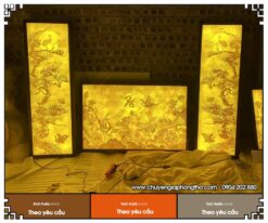 Bộ tranh trúc chỉ tùng hạc sen phúc cho phòng thờ