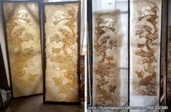 Bộ tranh trúc chỉ tùng hạc sen phúc cho phòng thờ