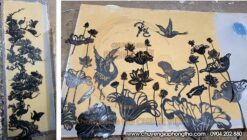 Bộ tranh trúc chỉ tùng hạc sen phúc cho phòng thờ