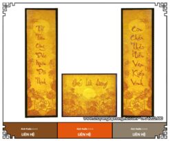 Mẫu tranh trúc chỉ câu đối đẹp, chuẩn phong thủy