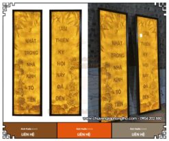 Mẫu tranh trúc chỉ câu đối đẹp, chuẩn phong thủy