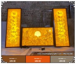 Mẫu tranh trúc chỉ câu đối đẹp, chuẩn phong thủy