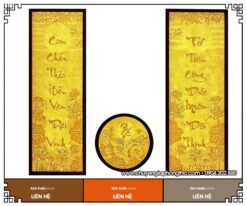 Mẫu tranh trúc chỉ câu đối đẹp, chuẩn phong thủy