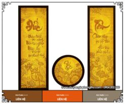 Mẫu tranh trúc chỉ câu đối đẹp, chuẩn phong thủy