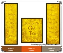 Mẫu tranh trúc chỉ câu đối đẹp, chuẩn phong thủy