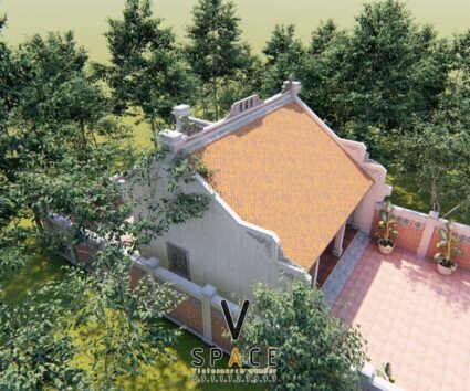 Nhà thờ họ 3 gian 2 mái có hậu cung truyền thống tại Cao Bằng