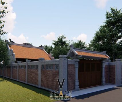 Nhà thờ họ 3 gian 2 mái có hậu cung truyền thống tại Cao Bằng