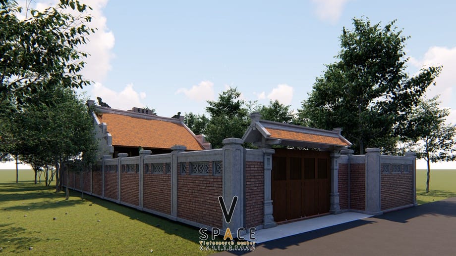 Nhà thờ họ 3 gian 2 mái có hậu cung truyền thống tại Cao Bằng Nhà thờ họ 3 gian 2 mái có hậu cung truyền thống tại Cao Bằng