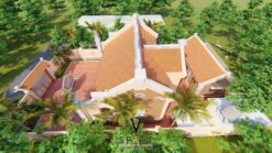 Thiết kế nhà thờ họ 3 gian 2 mái có hậu cung và nhà ngang tại Tuyên Quang