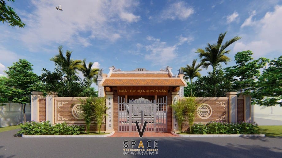 Thiết kế nhà thờ họ 3 gian 2 mái có hậu cung và nhà ngang tại Tuyên Quang Thiết kế nhà thờ họ 3 gian 2 mái có hậu cung và nhà ngang tại Tuyên Quang