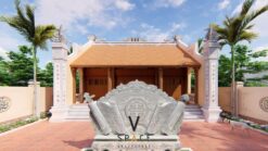 Thiết kế nhà thờ họ 3 gian 2 mái có hậu cung và nhà ngang tại Tuyên Quang