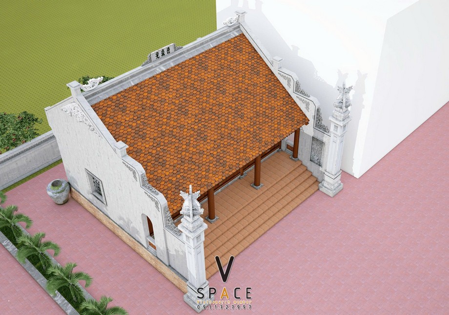 Phương án thiết kế nhà thờ họ 3 gian 2 mái phong cách truyền thống 67m2 tại Hưng Yên Phương án thiết kế nhà thờ họ 3 gian 2 mái phong cách truyền thống 67m2 tại Hưng Yên