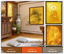 Tranh trúc chỉ Bổn Sư Thích Ca cho phòng thờ