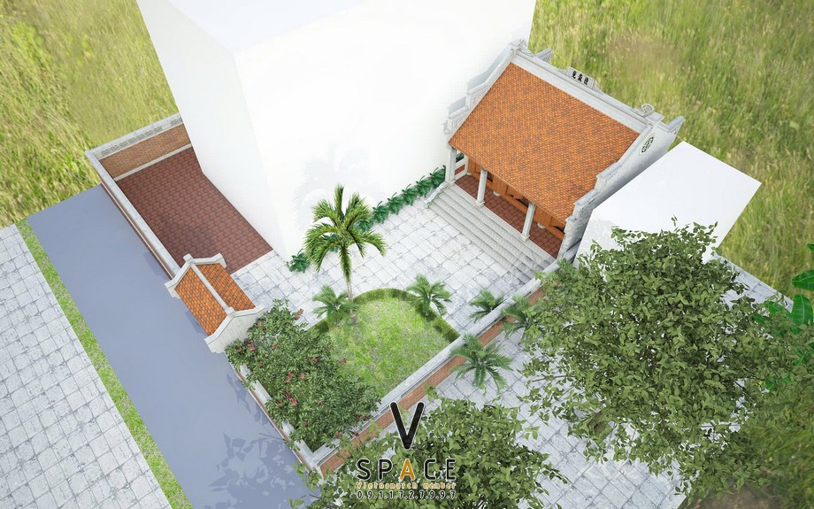 Bản vẽ thiết kế nhà thờ họ 3 gian 2 mái diện tích nhỏ 45m2 tại Ninh Bình Bản vẽ thiết kế nhà thờ họ 3 gian 2 mái diện tích nhỏ 45m2 tại Ninh Bình