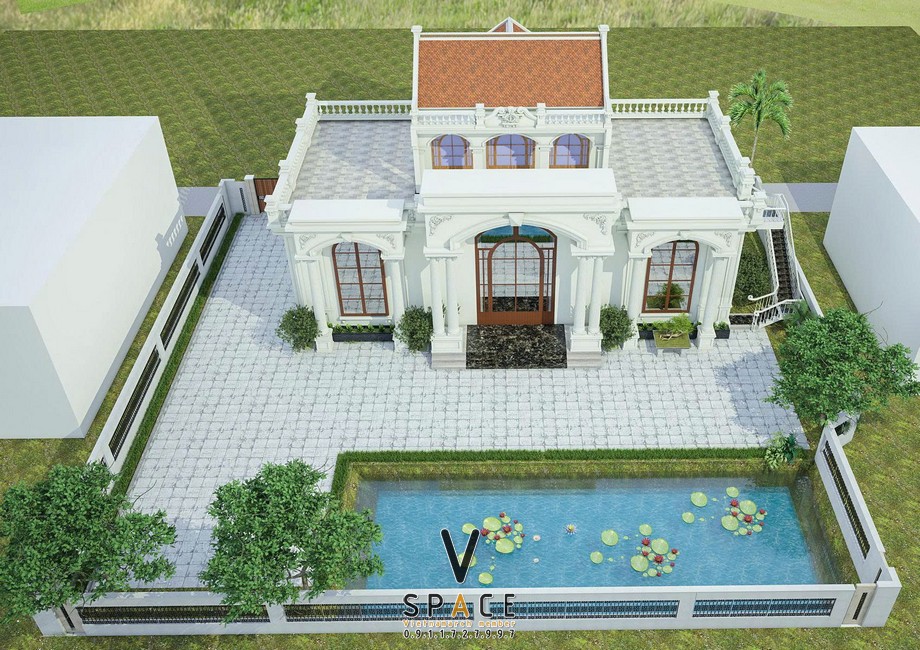 Thiết kế nhà thờ họ 3 gian 2 mái 2 tầng phong cách châu Âu tại Hà Nội Thiết kế nhà thờ họ 3 gian 2 mái 2 tầng phong cách châu Âu tại Hà Nội