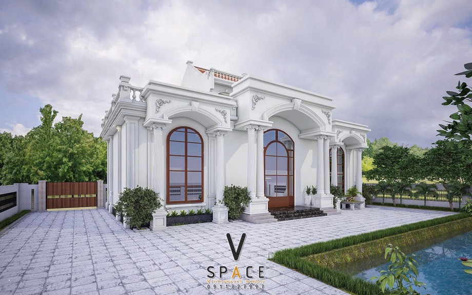 Thiết kế nhà thờ họ 3 gian 2 mái 2 tầng phong cách châu Âu tại Hà Nội Thiết kế nhà thờ họ 3 gian 2 mái 2 tầng phong cách châu Âu tại Hà Nội