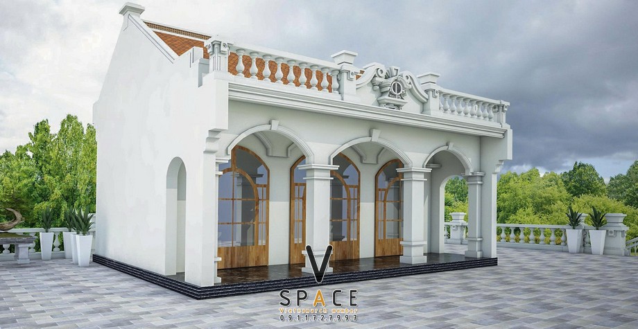 Thiết kế nhà thờ họ 3 gian 2 mái 2 tầng phong cách châu Âu tại Hà Nội Thiết kế nhà thờ họ 3 gian 2 mái 2 tầng phong cách châu Âu tại Hà Nội